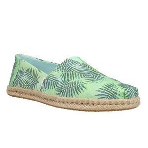 Tropical Green Espadrille Slip-On Shoes